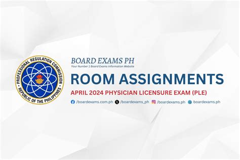 ple room assignment april 2024|Republic of the Philippines Professional Regulation Commission .